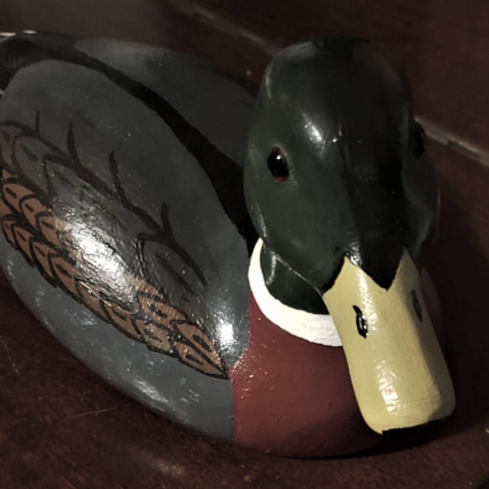 Hand Painted Wooden Duck